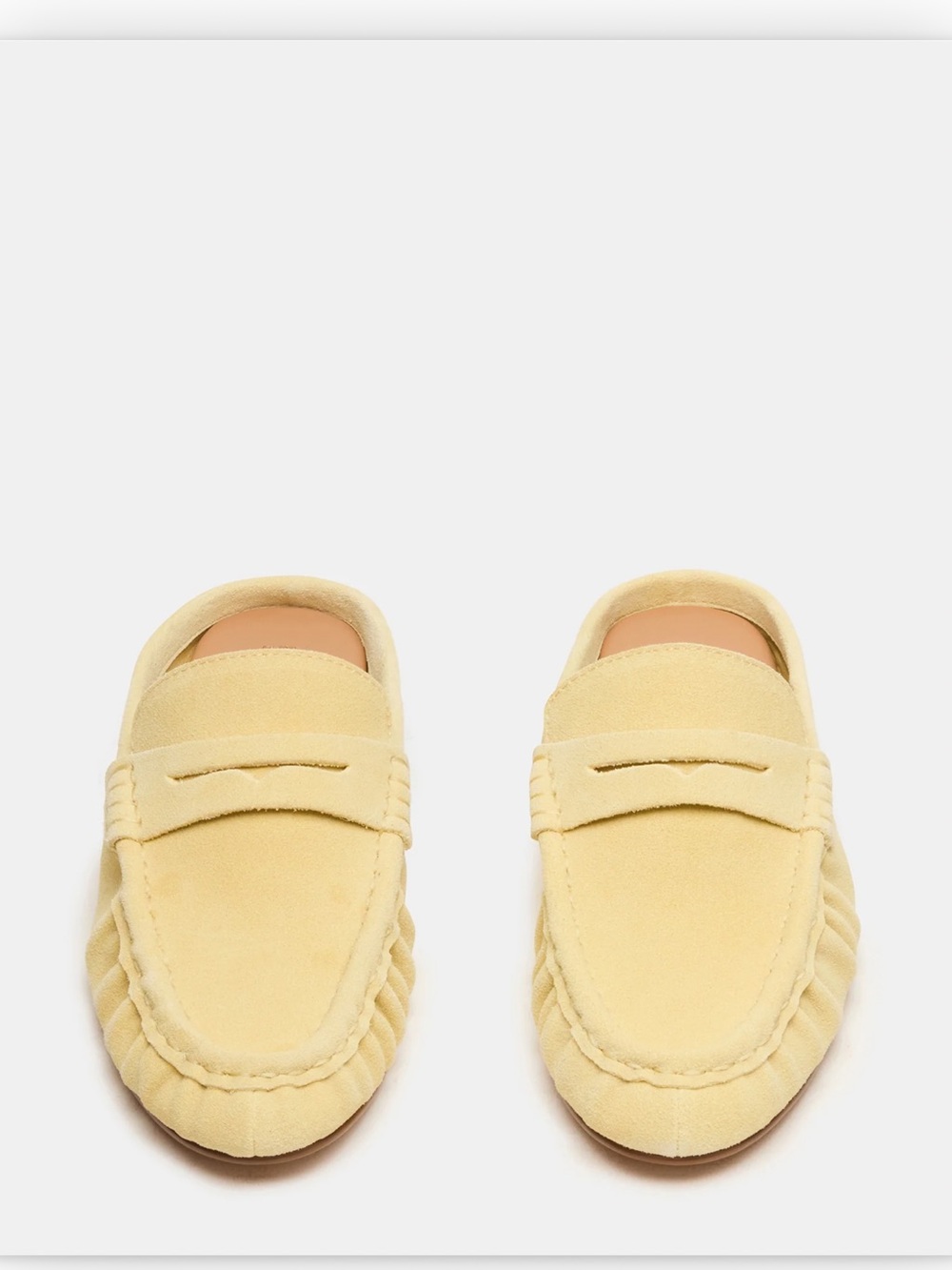 Steve Madden Yellow Suede Backless Loafer Mules- SIZE 7 - Picture 4 of 10